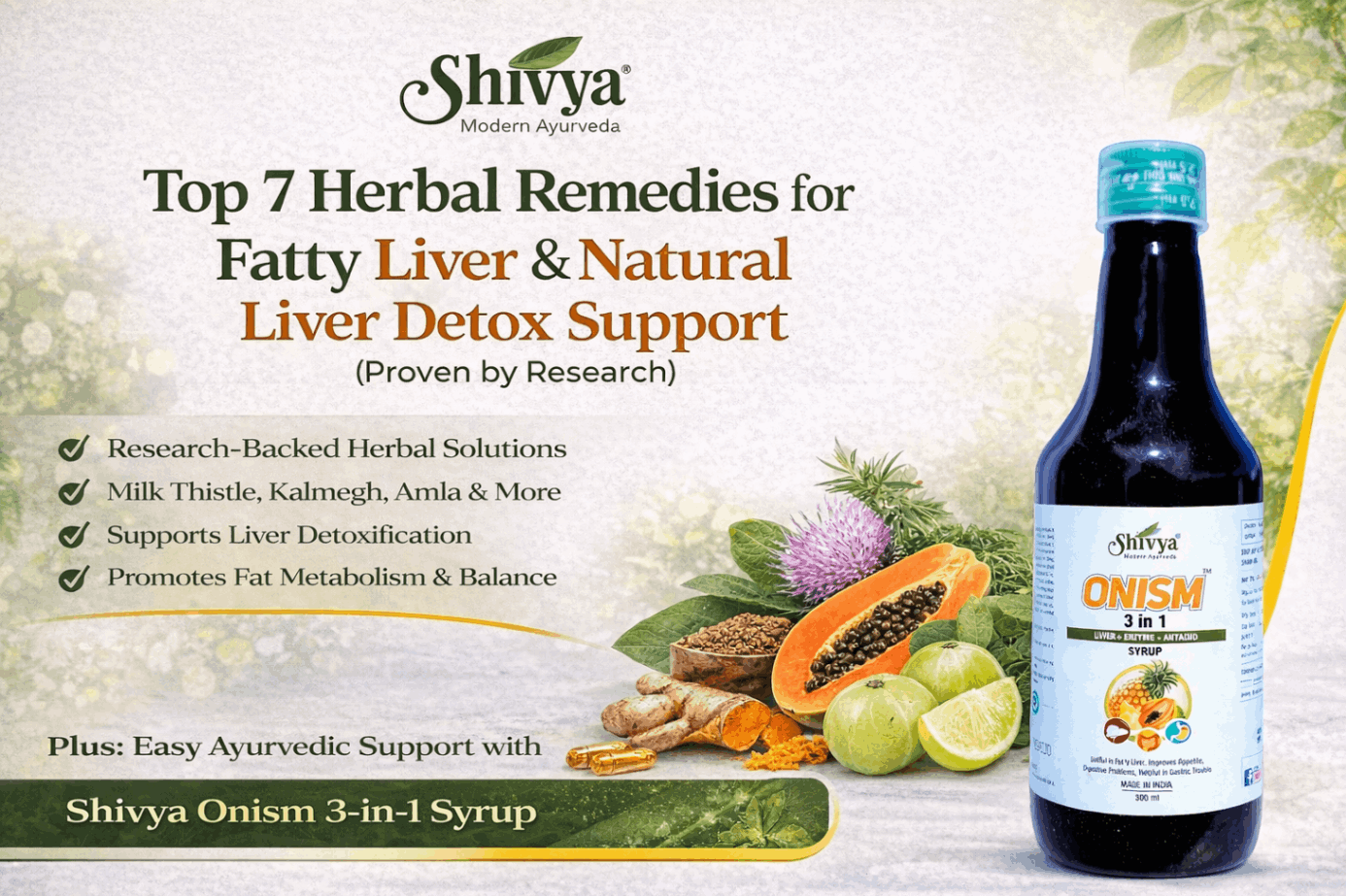 Top 7 Herbal Remedies for Fatty Liver & Natural Liver Detox Support