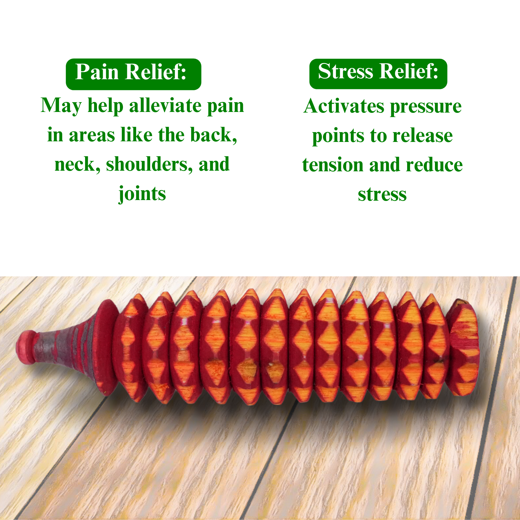 Wooden Acupressure Karela Massager