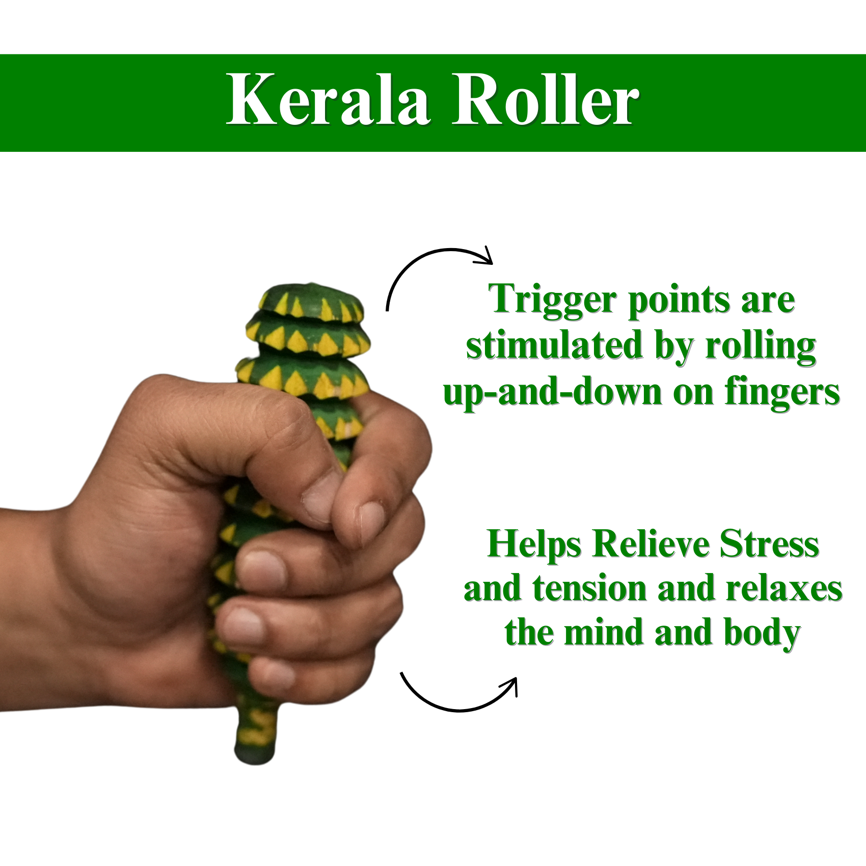 Wooden Acupressure Karela Massager