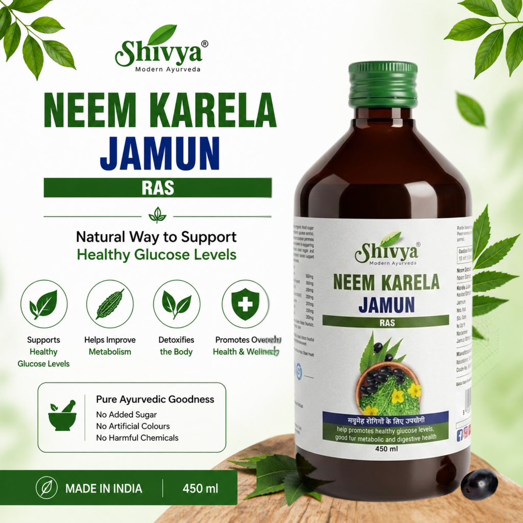 Shivya Sugar Balance Tablet and Shivya Neem Karela Jamun Ras Combo