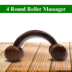 Wooden D-Handle Round Roller Massager – Deep Tissue Stress Relief Tool