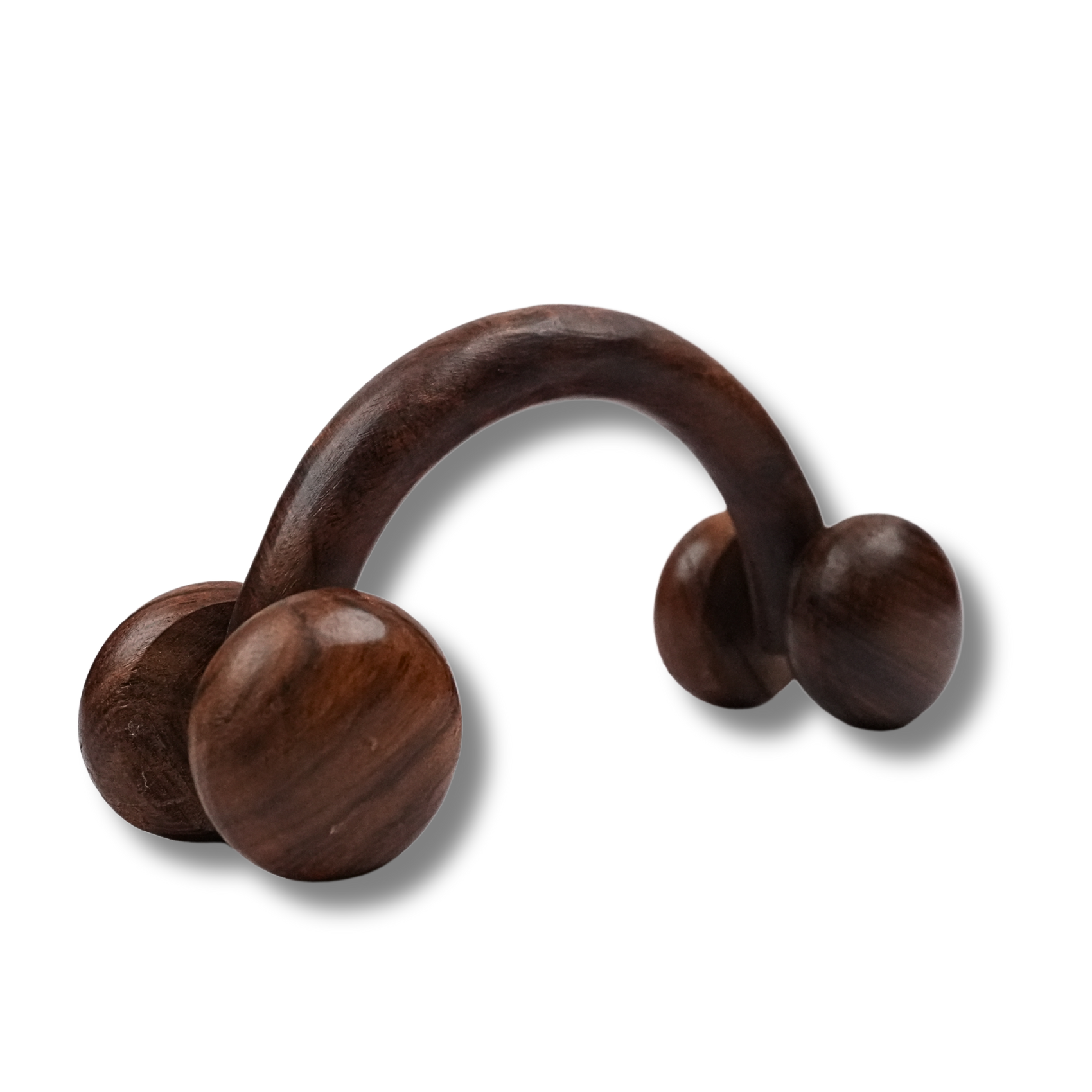 Wooden D-Handle Round Roller Massager – Deep Tissue Stress Relief Tool