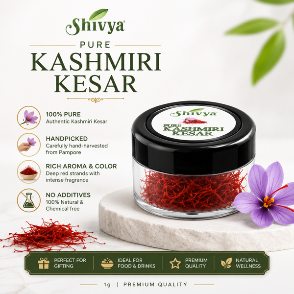 Pure Kashmiri Kesar (1g) | Premium Quality Kesar by Shivya Ayurveda