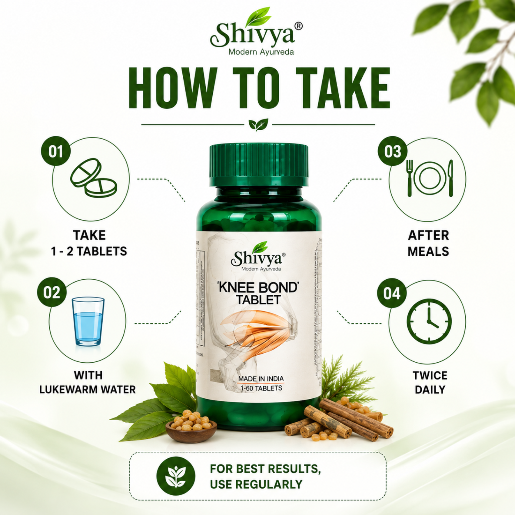 Shivya Knee Bond Tablets for Joint Pain