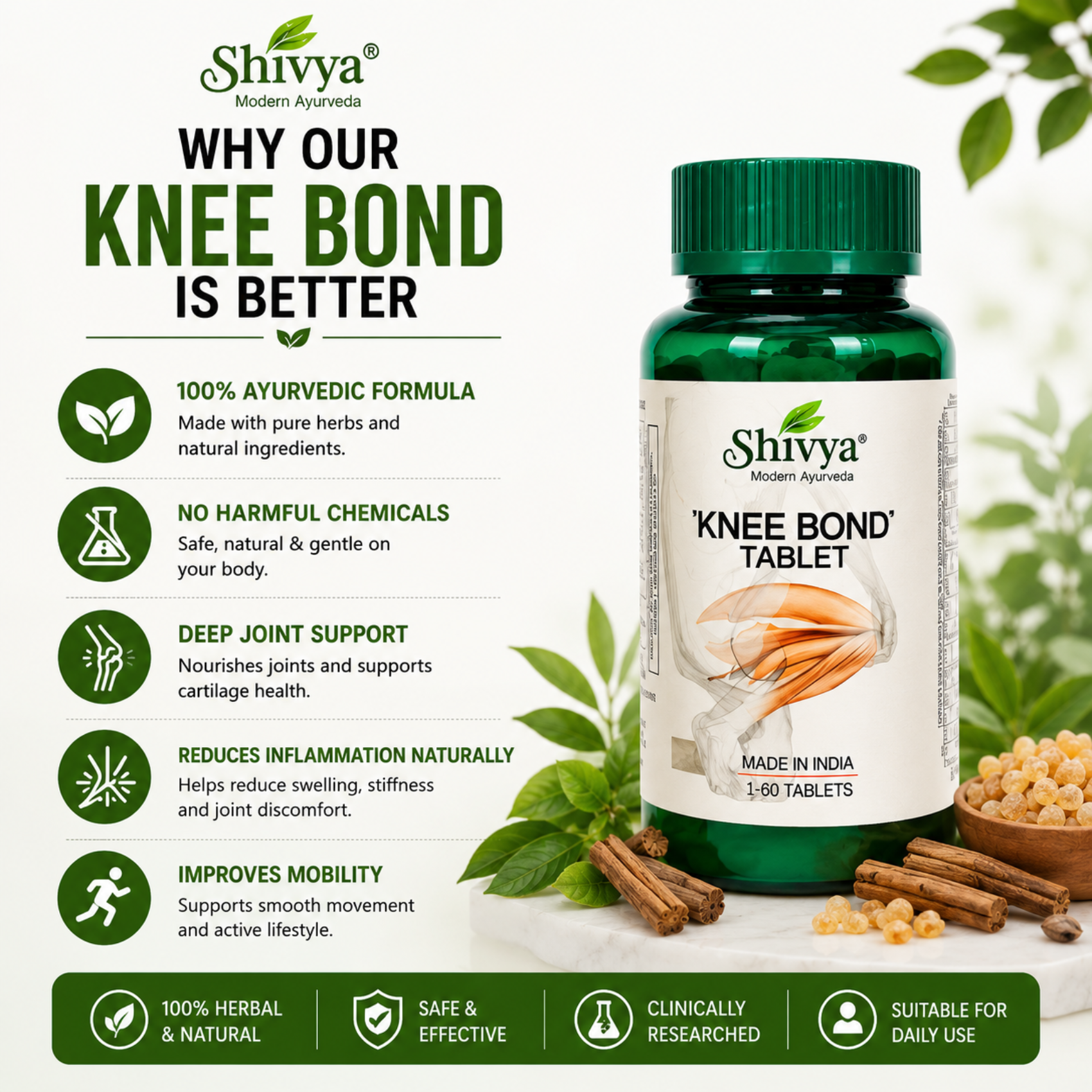 Shivya Knee Bond Tablets for Joint Pain