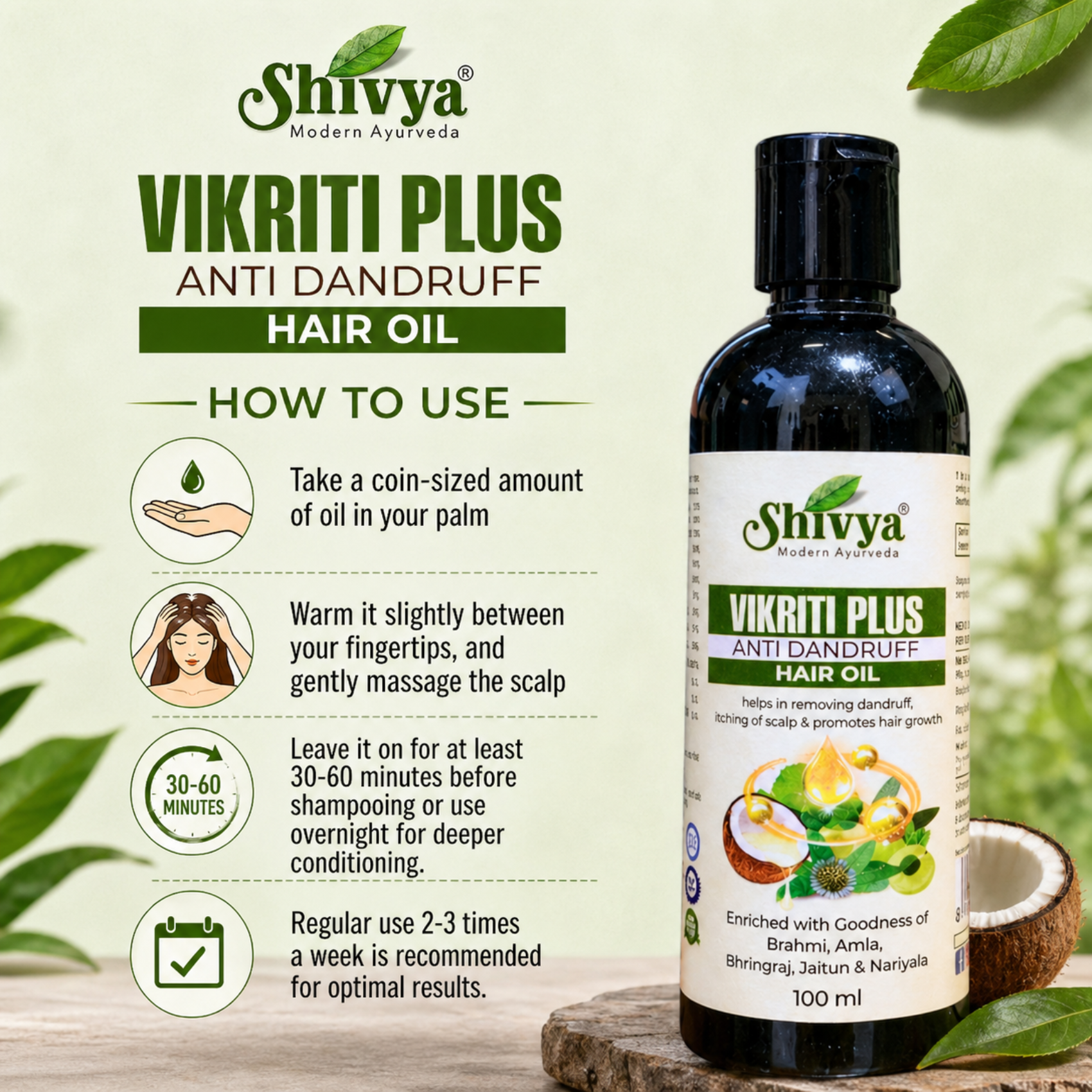 Shivya Vikriti Plus Anti Dandruff Hair Oil
