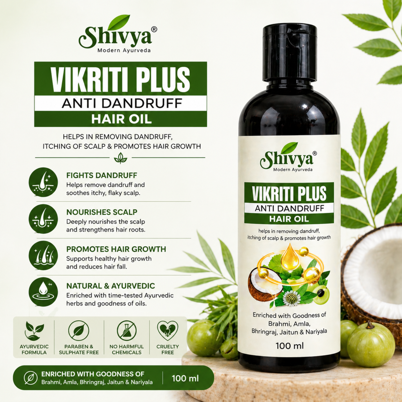 Shivya Vikriti Plus Anti Dandruff Hair Oil — alternate