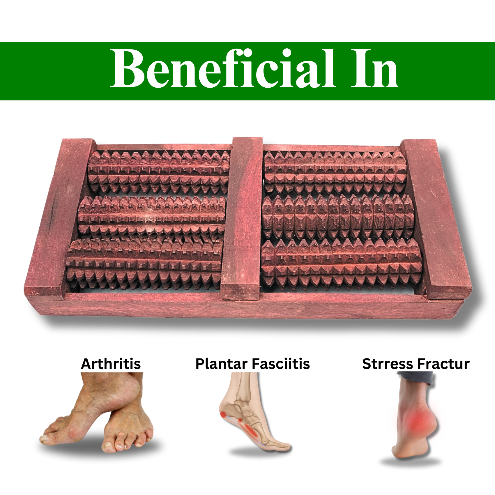 6 Roller Wooden Foot Massager – Your Natural Pain Relief Solution