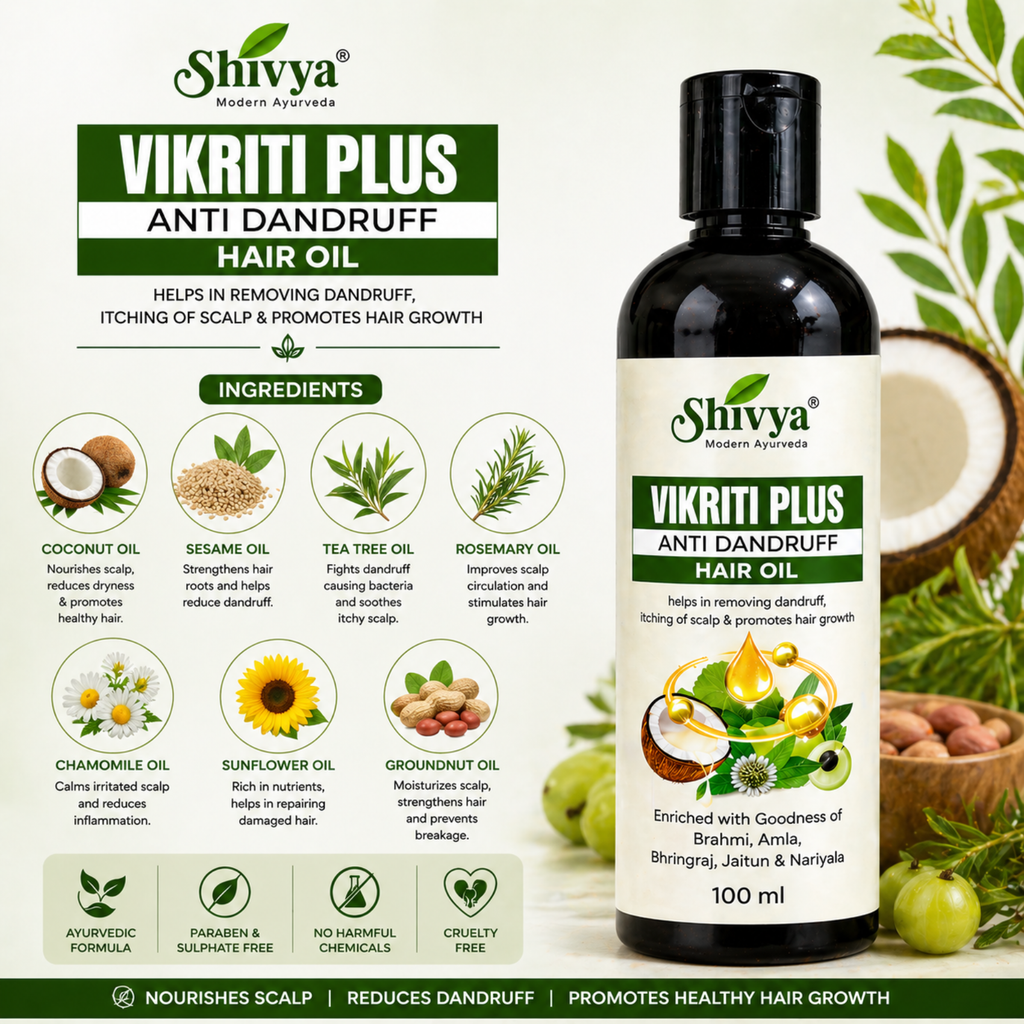 Shivya Vikriti Plus Anti Dandruff Hair Oil
