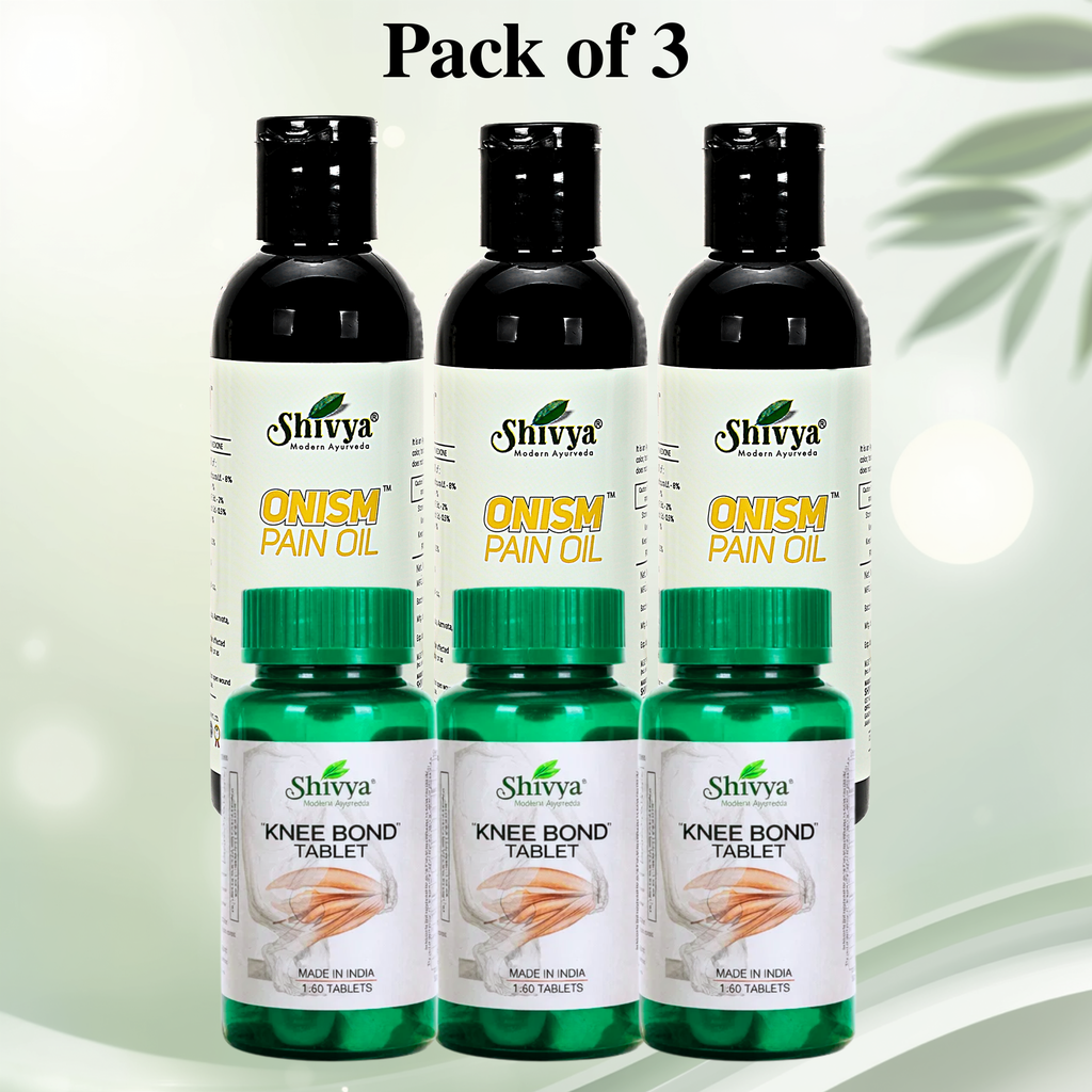 Shivya Onism Pain Oil & Shivya Knee Bond Tablets Combo