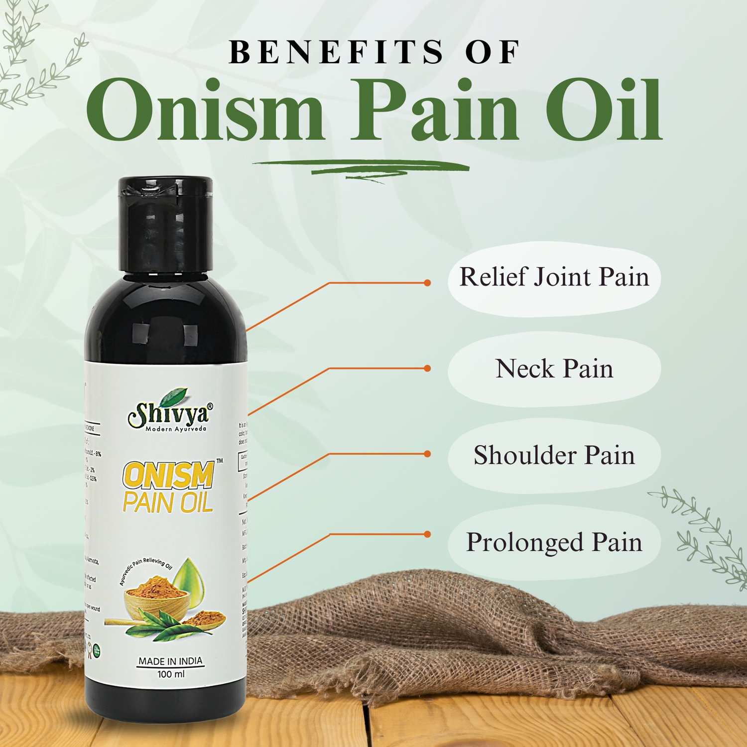 Shivya Ayurvedic Onism™ Pain Oil, 100ml