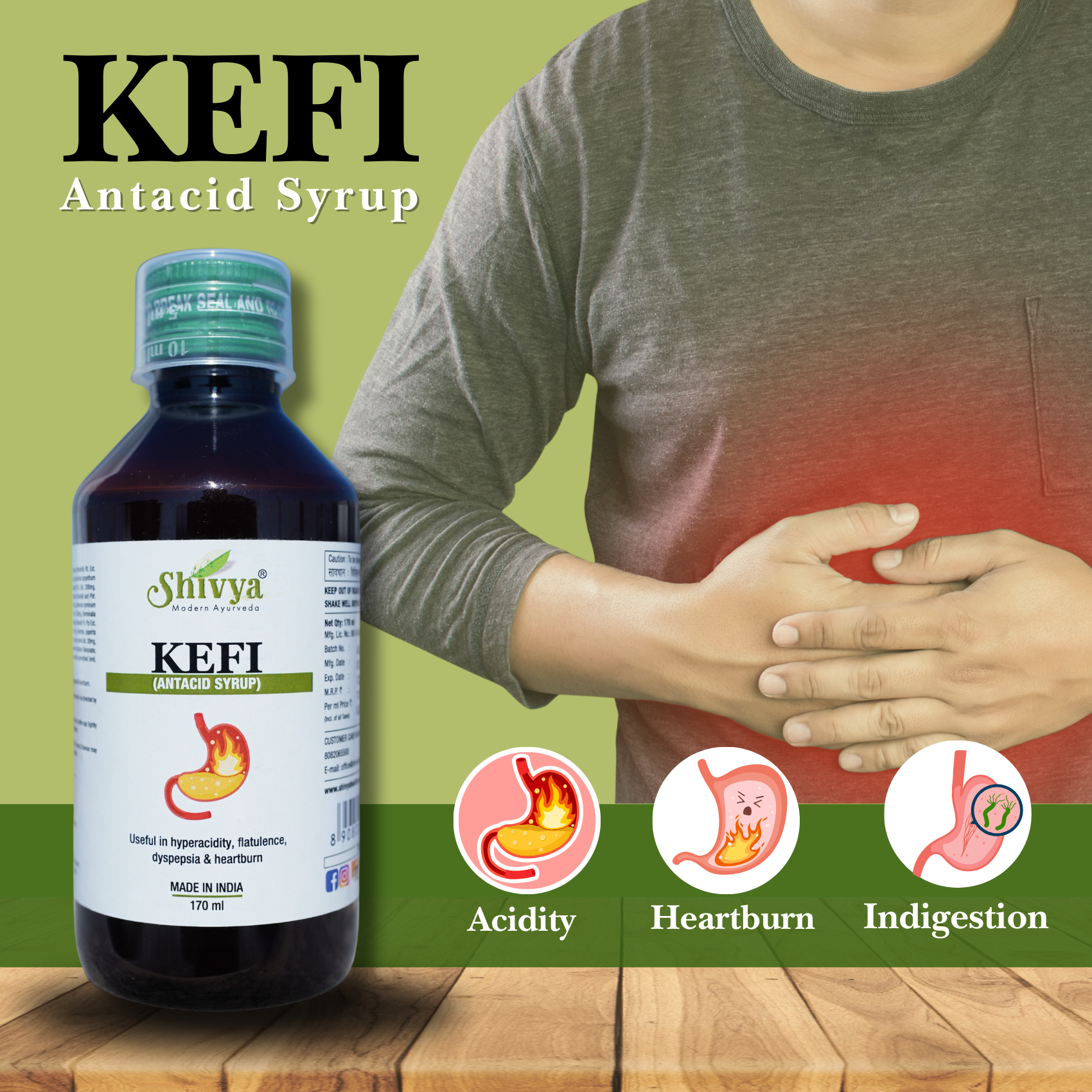 Shivya Ayurveda Kefi Antacid Syrup