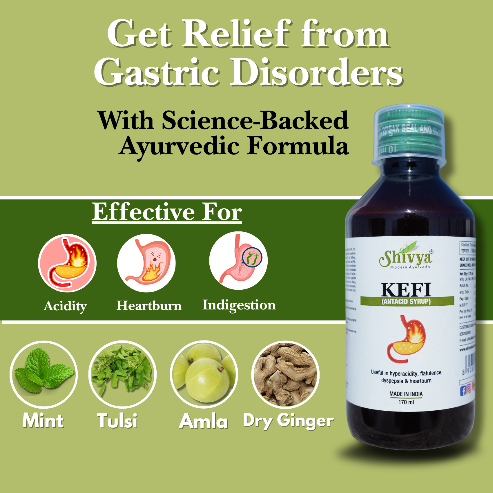 Shivya Ayurveda Kefi Antacid Syrup