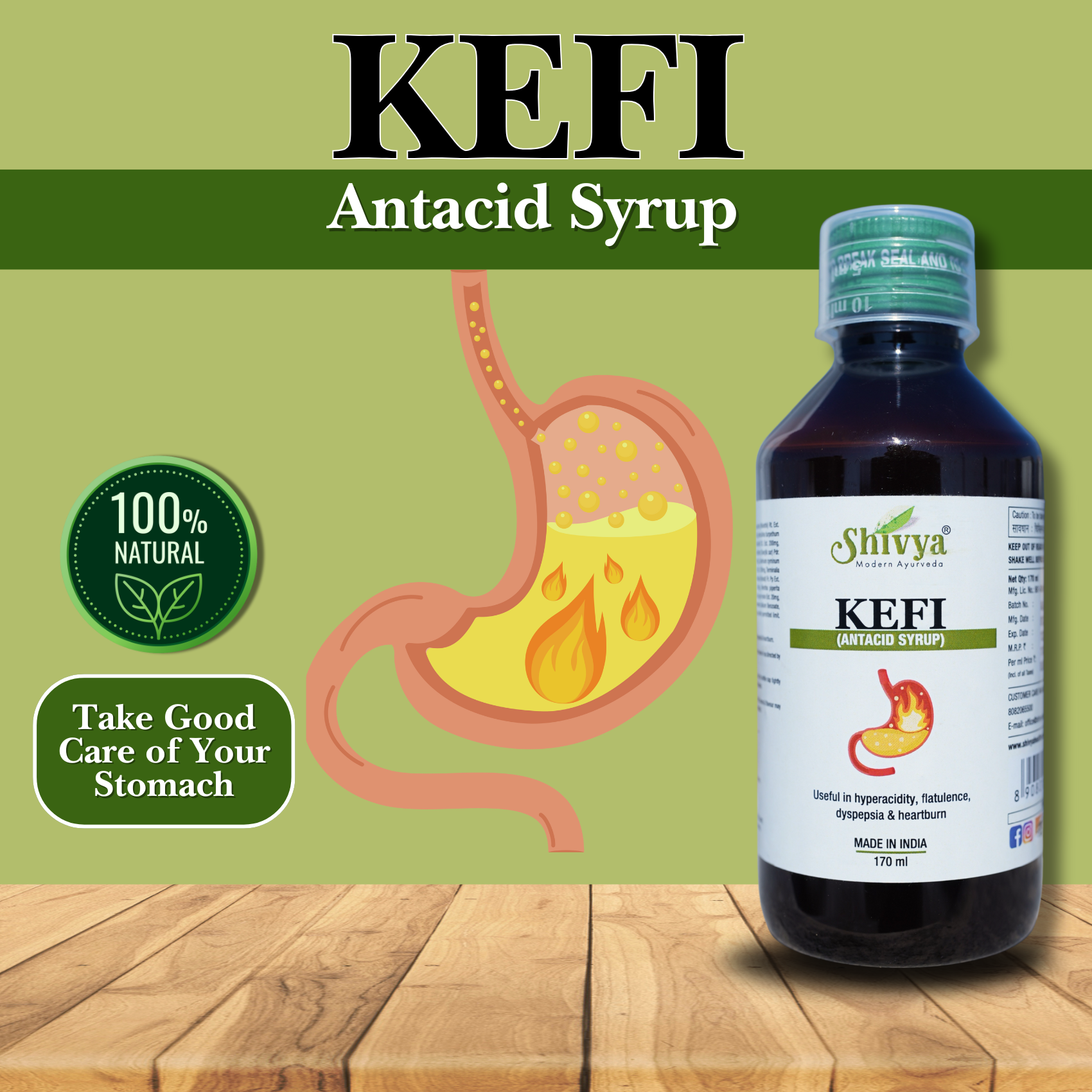 Shivya Ayurveda Kefi Antacid Syrup