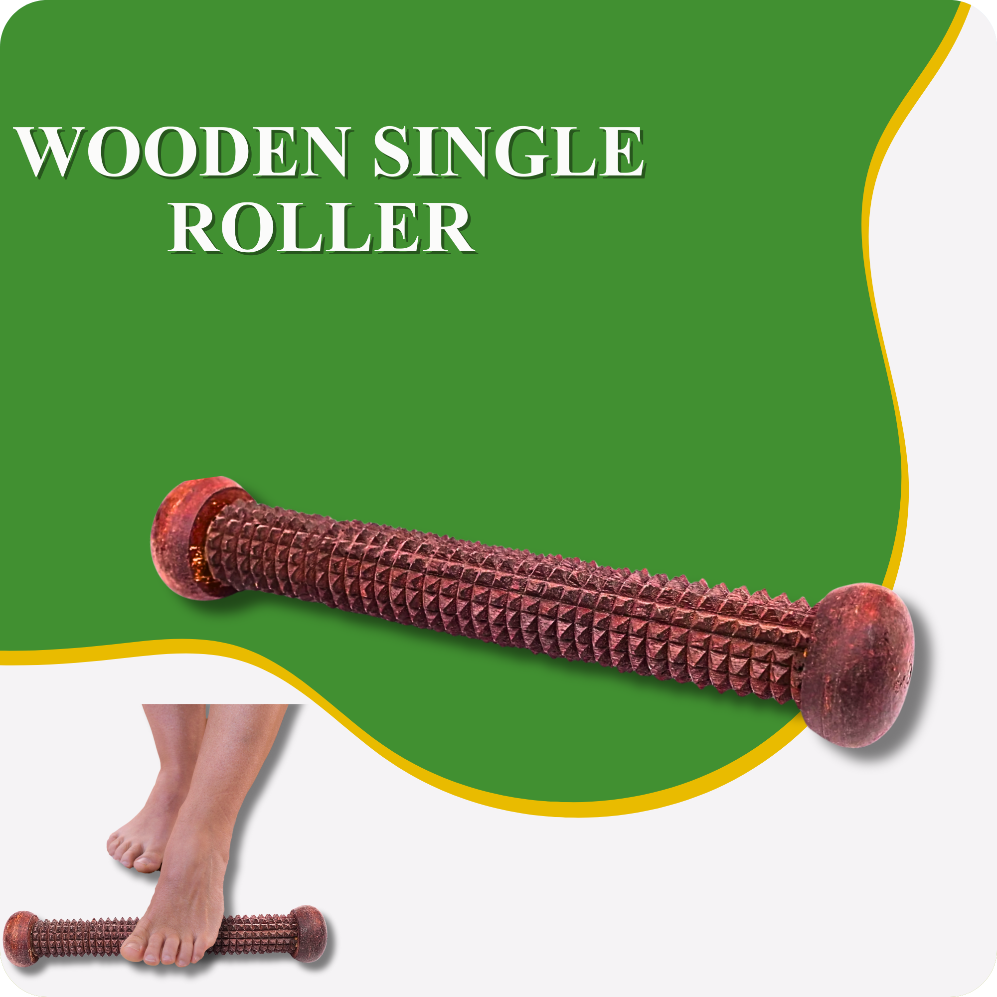 Wooden Single Roller – Wooden Single Roller & Body Massager for Stress Relief