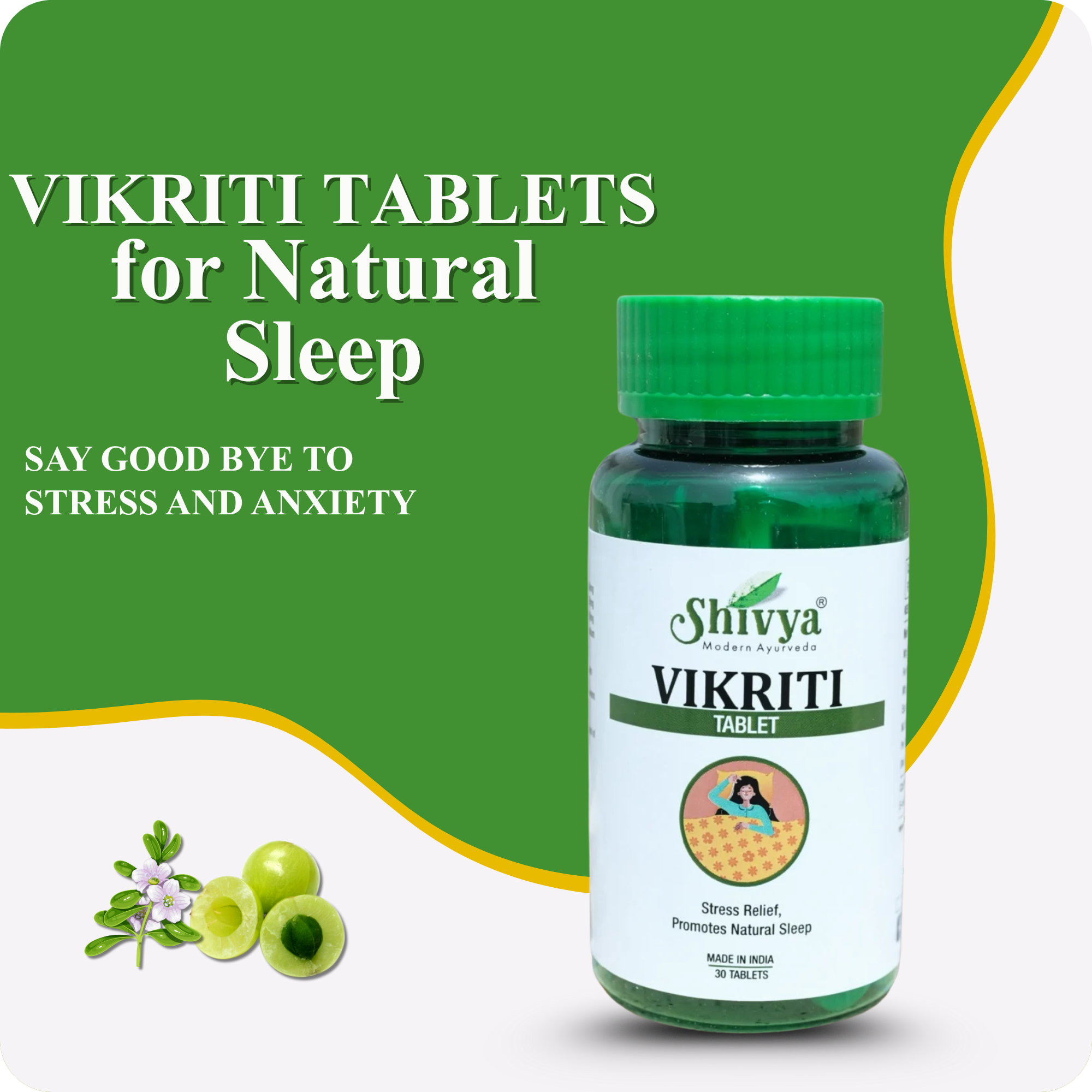 Vikriti Tablets for Natural Sleep