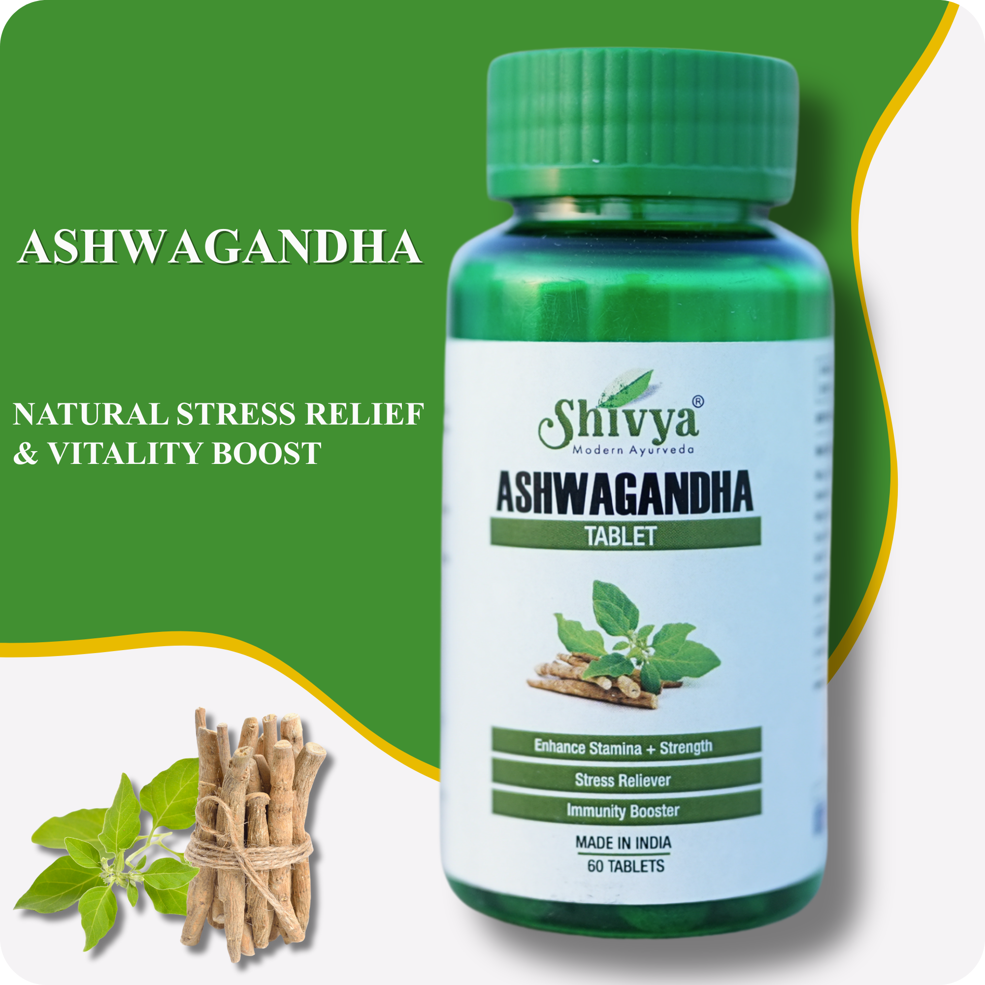 Ashwagandha Tablets for Stress Relief