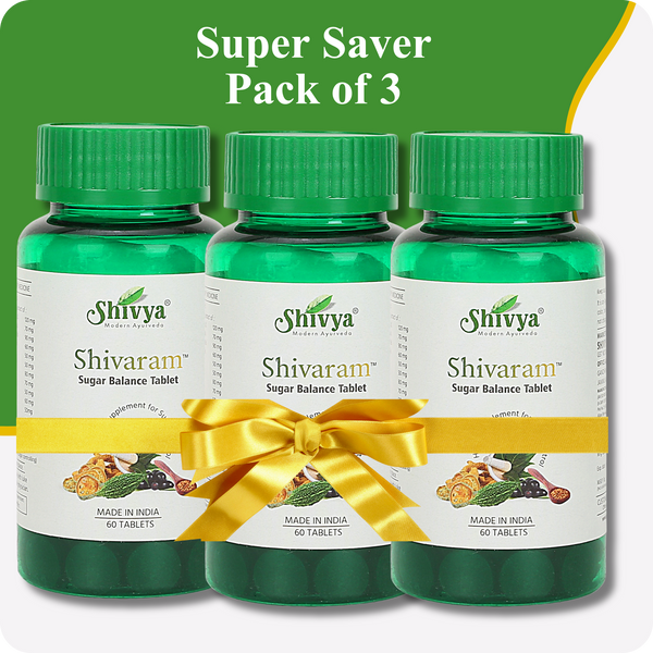 Shivaram Sugar Balance Tablets - Super Saver Pack of 3