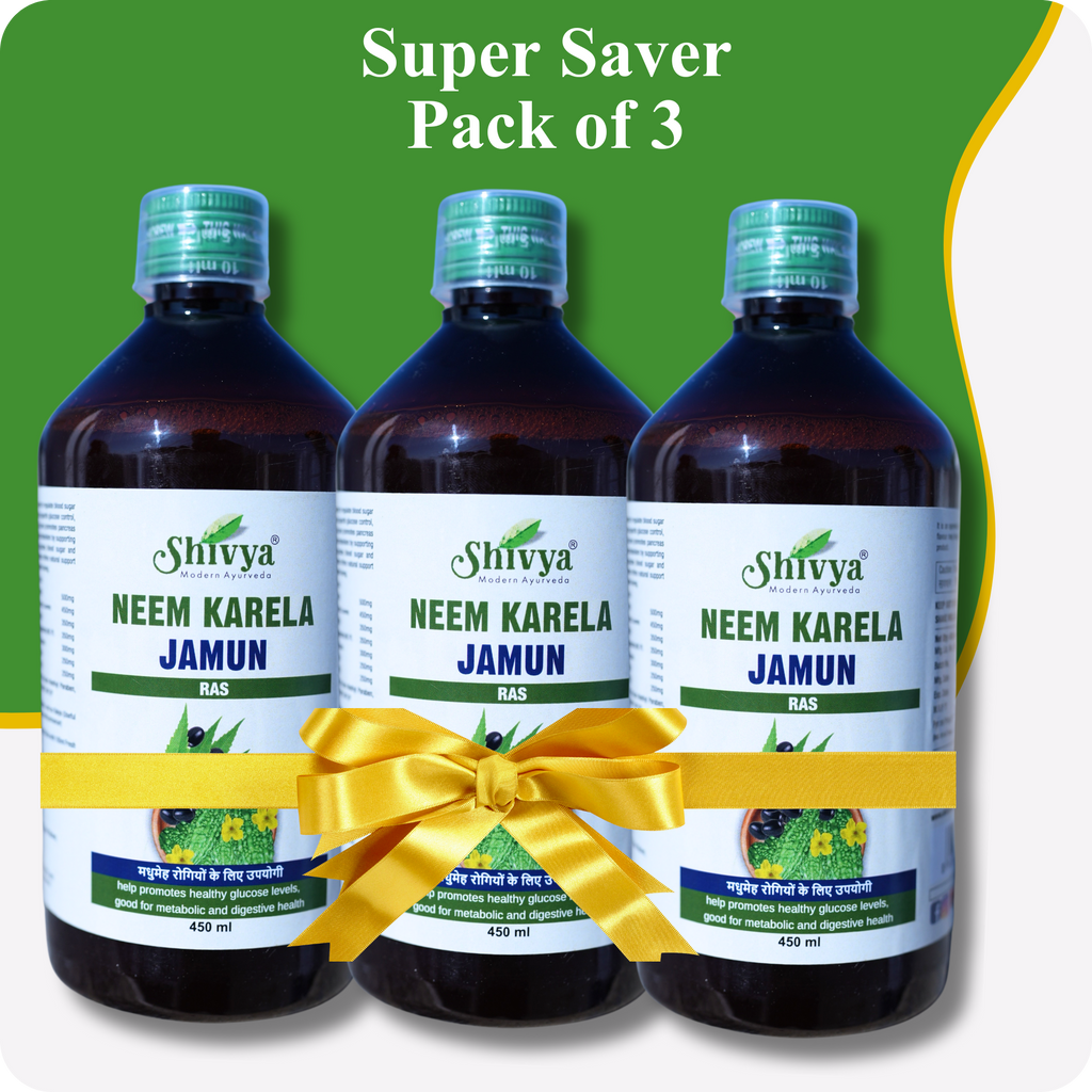 Neem Karela Jamun Ras for Diabetes - Super Saver Pack of 3