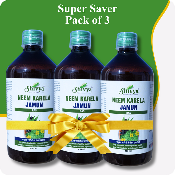Neem Karela Jamun Ras for Diabetes - Super Saver Pack of 3