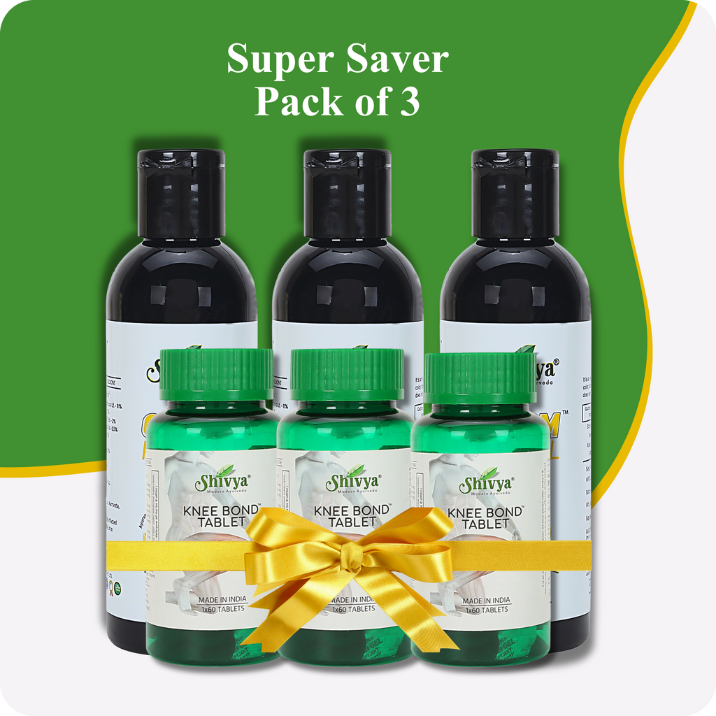 Onism Pain Oil & Knee Bond Tablets Combo - Super Saver Pack of 3