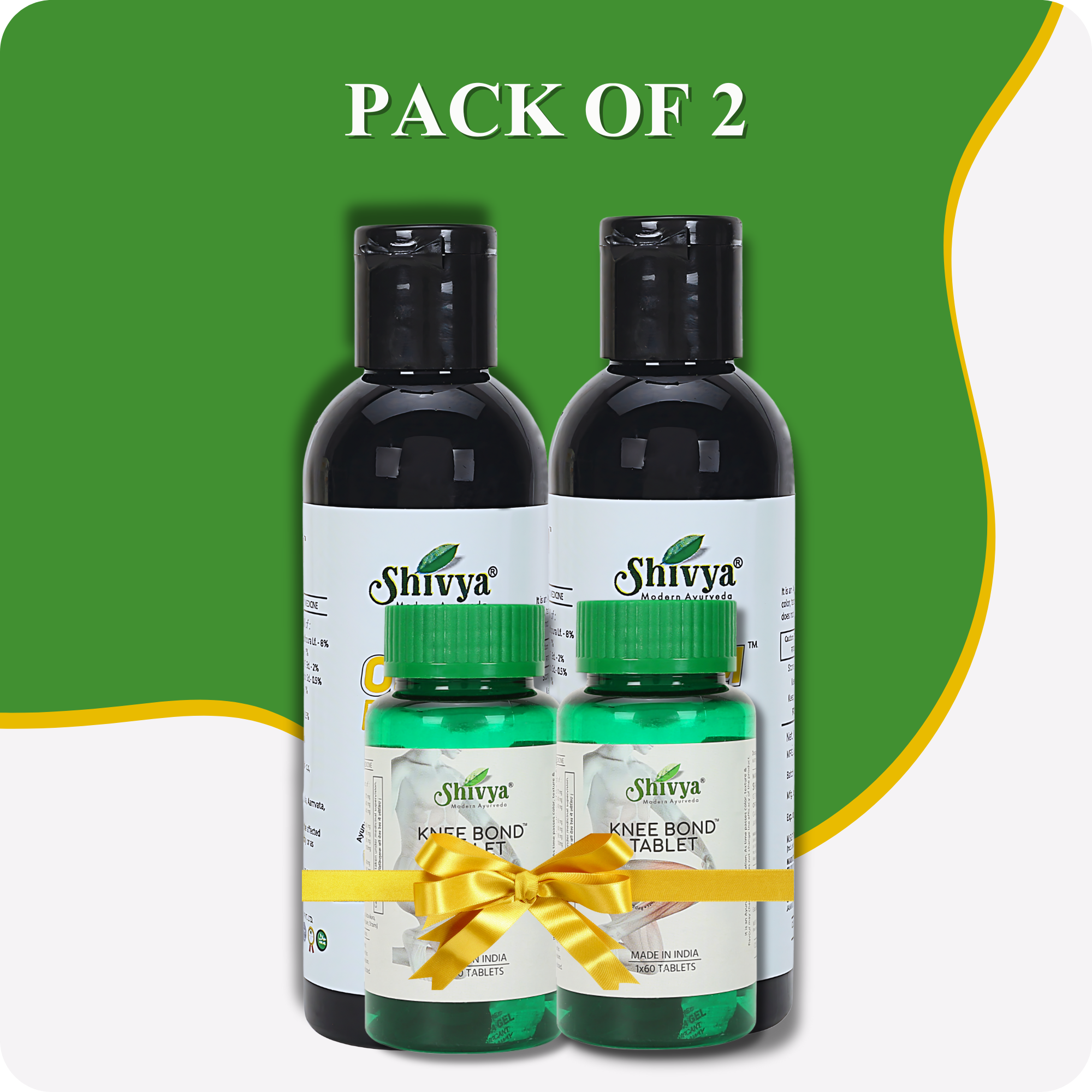 Onism Pain Oil & Knee Bond Tablets Combo (Pack of 2)