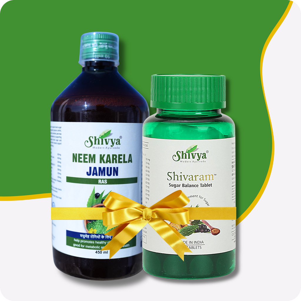 Sugar Balance Tablet and Neem Karela Jamun Ras Combo