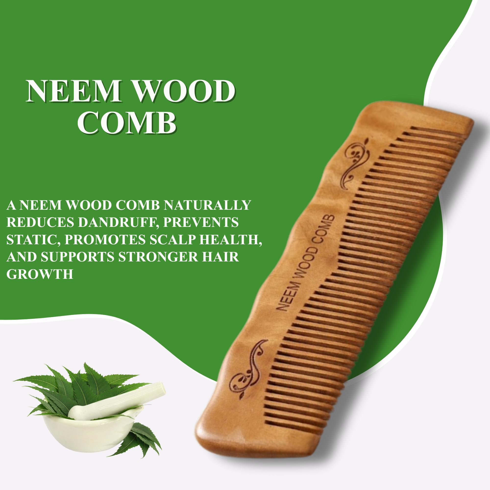 Neem Wood Comb