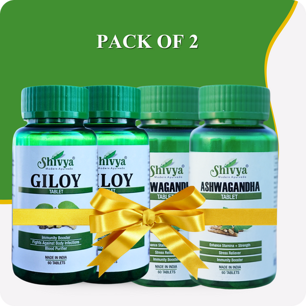 Giloy & Ashwagandha Tablets Combo (Pack of 2)