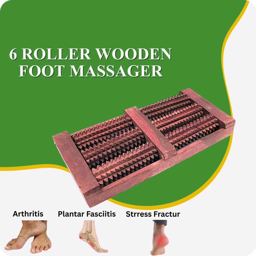 6 Roller Wooden Foot Massager – Your Natural Pain Relief Solution