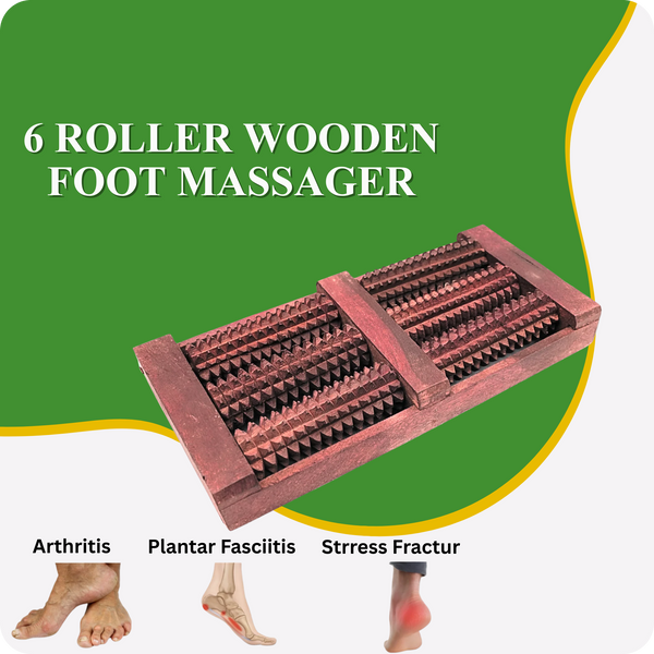 6 Roller Wooden Foot Massager – Your Natural Pain Relief Solution