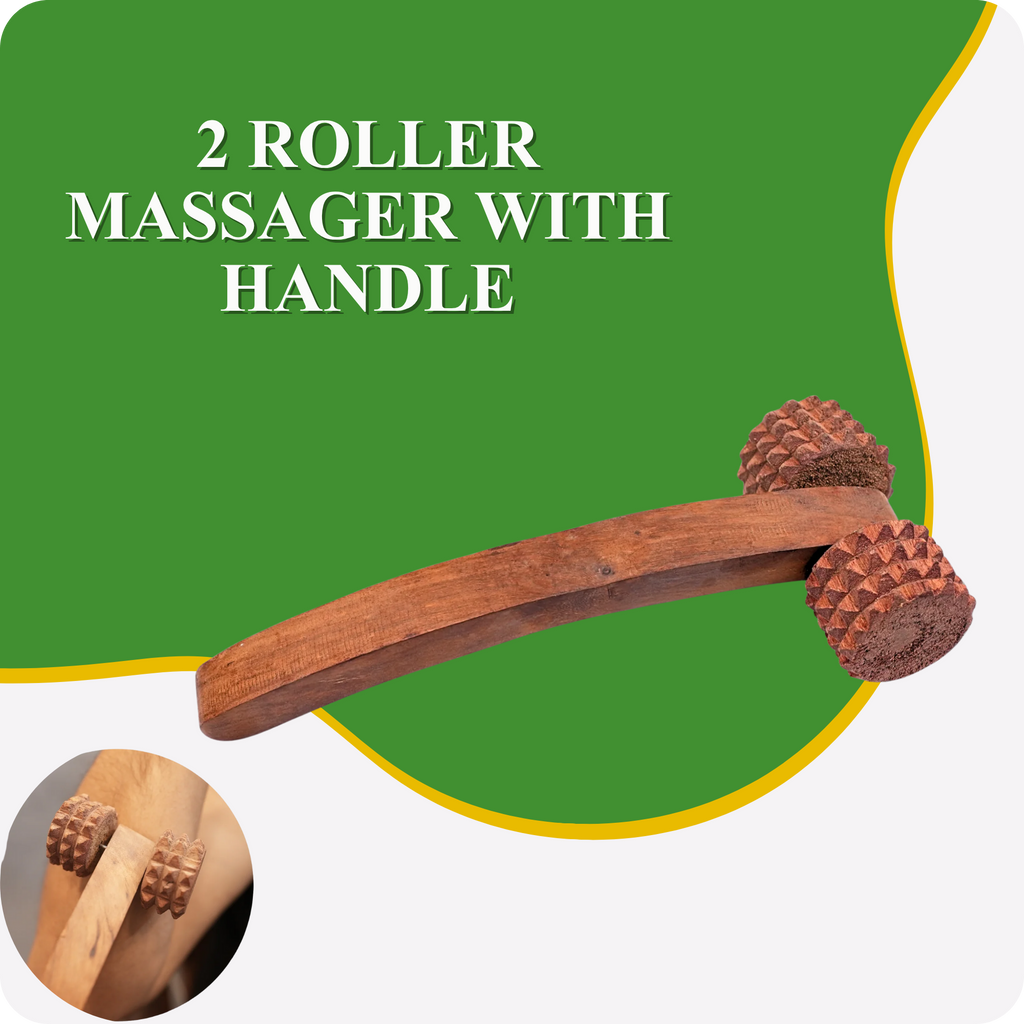 2 Roller Massager with Handle – Body Massager for Stress Relief