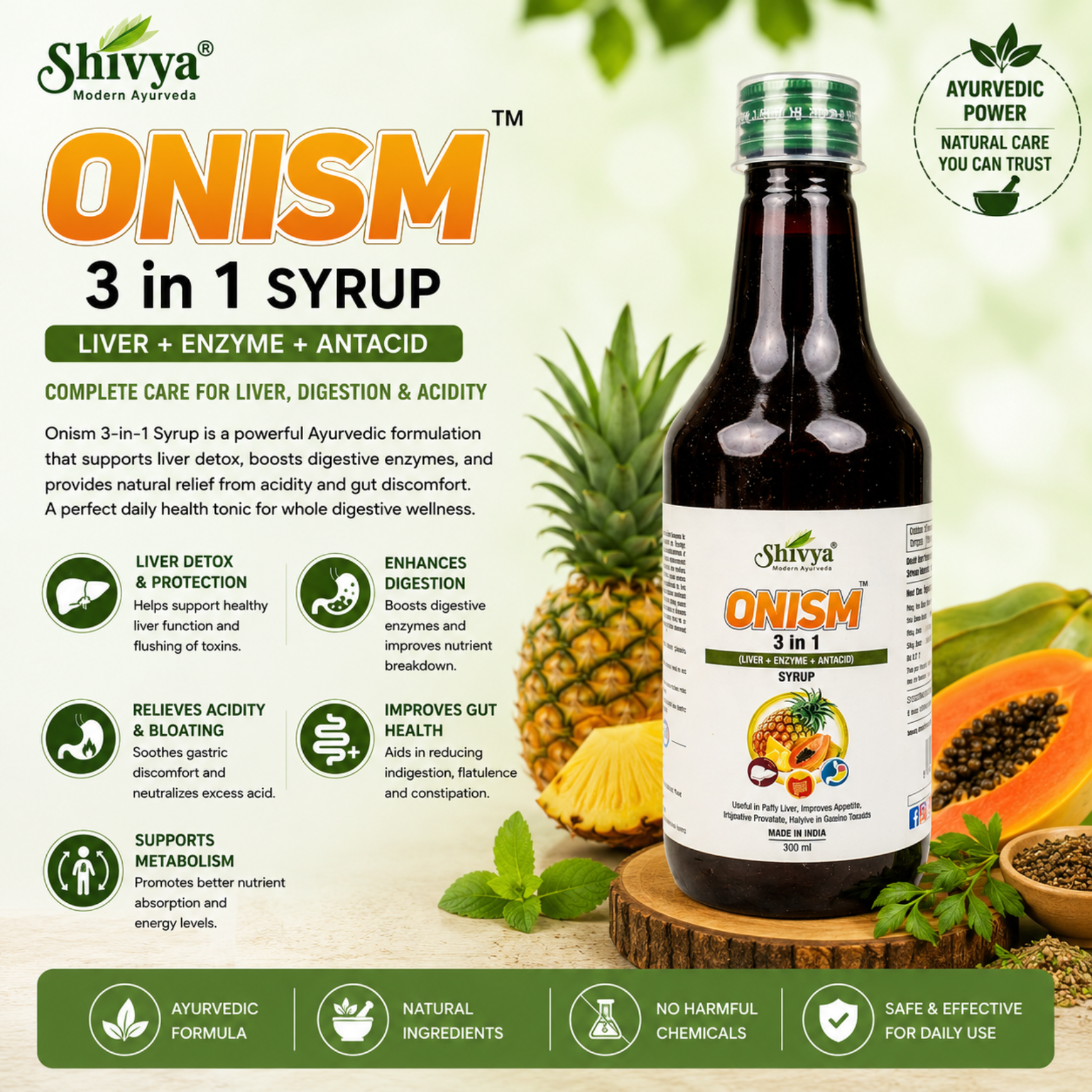 Shivya Onism 3 in 1 Fatty Liver Syrup