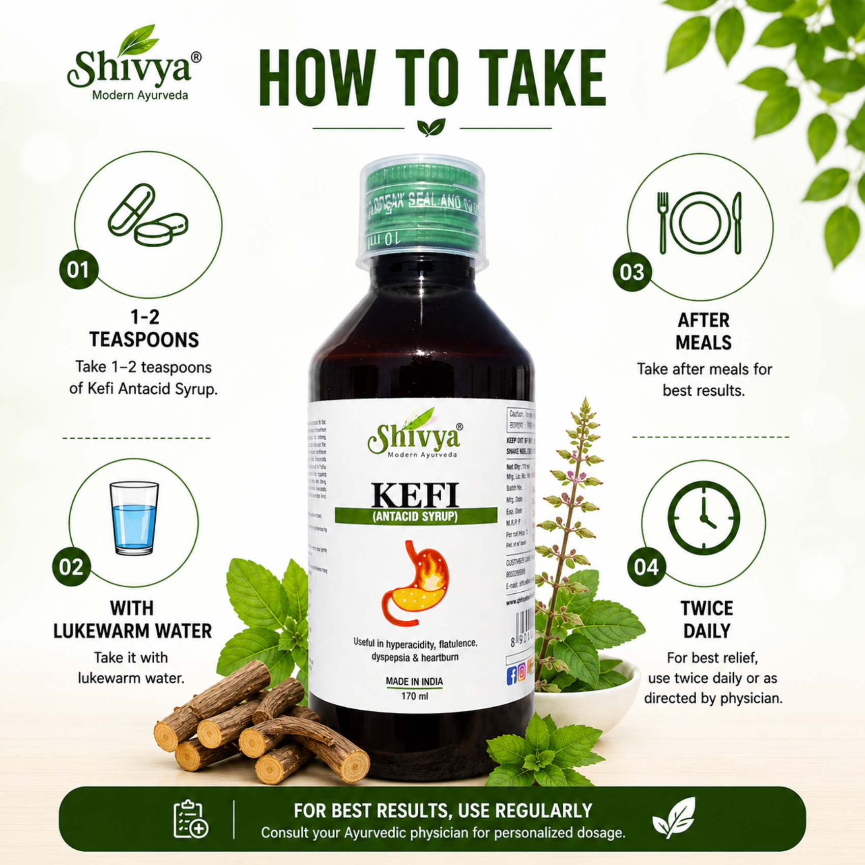 Shivya Kefi Antacid Syrup
