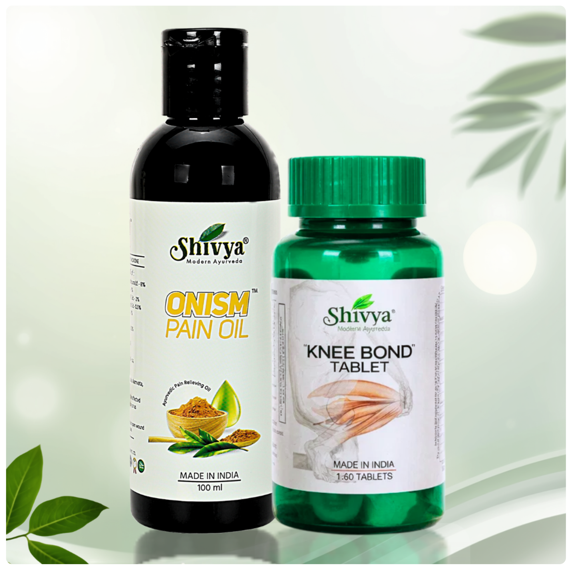 Shivya Combo of Onism Pain Oil and Knee Bond Tablets