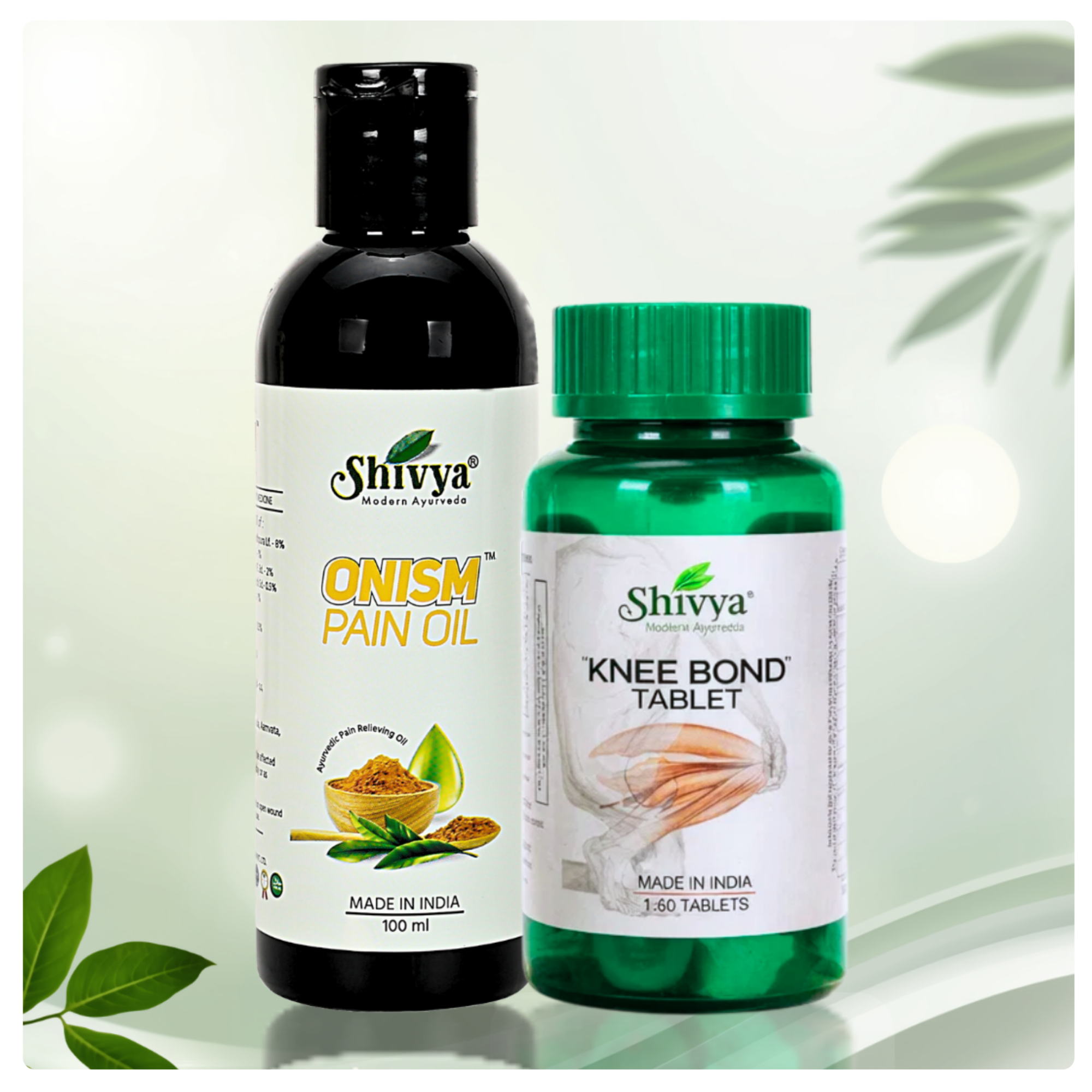 Shivya Onism Pain Oil & Shivya Knee Bond Tablets Combo