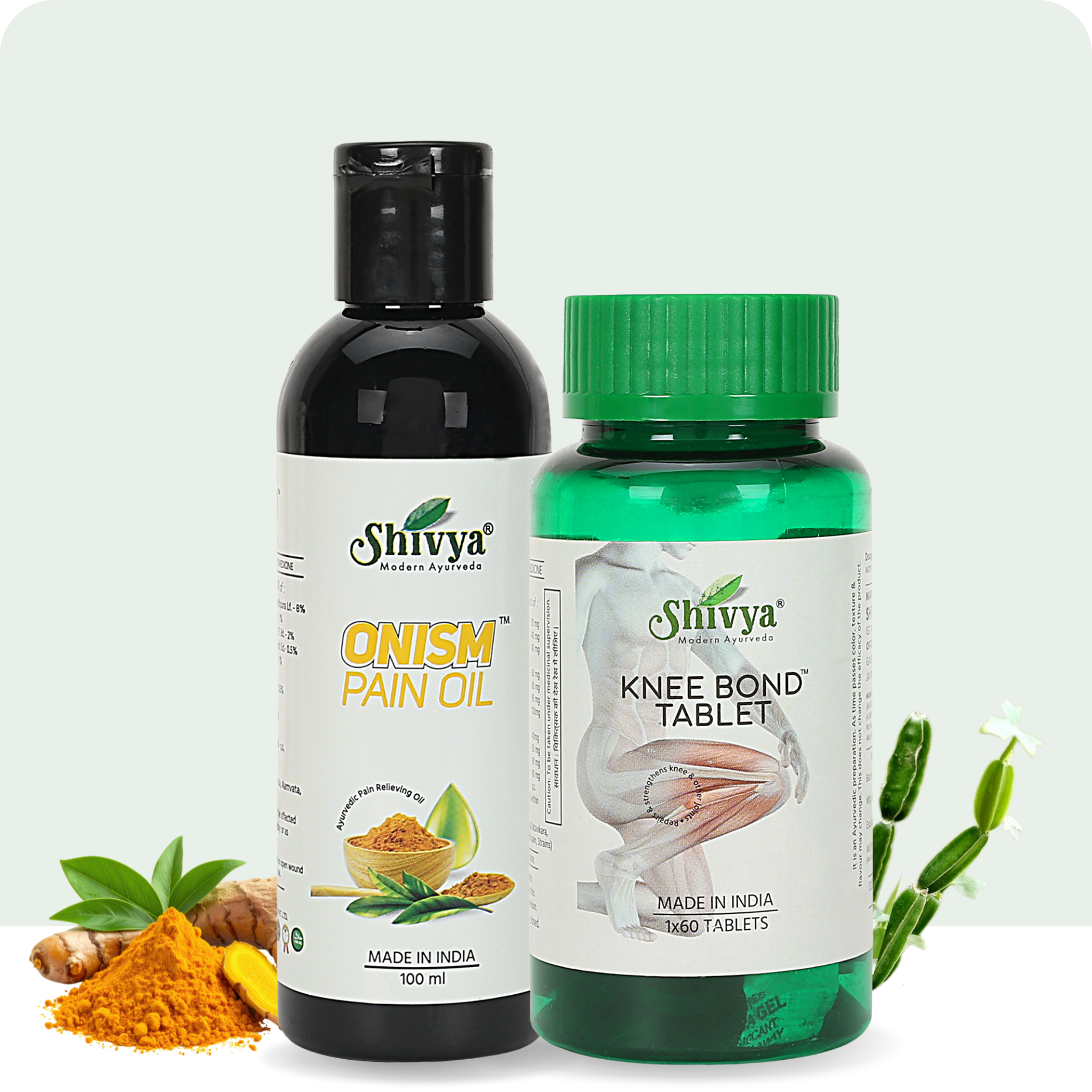Onism Pain Oil & Knee Bond Tablets Combo