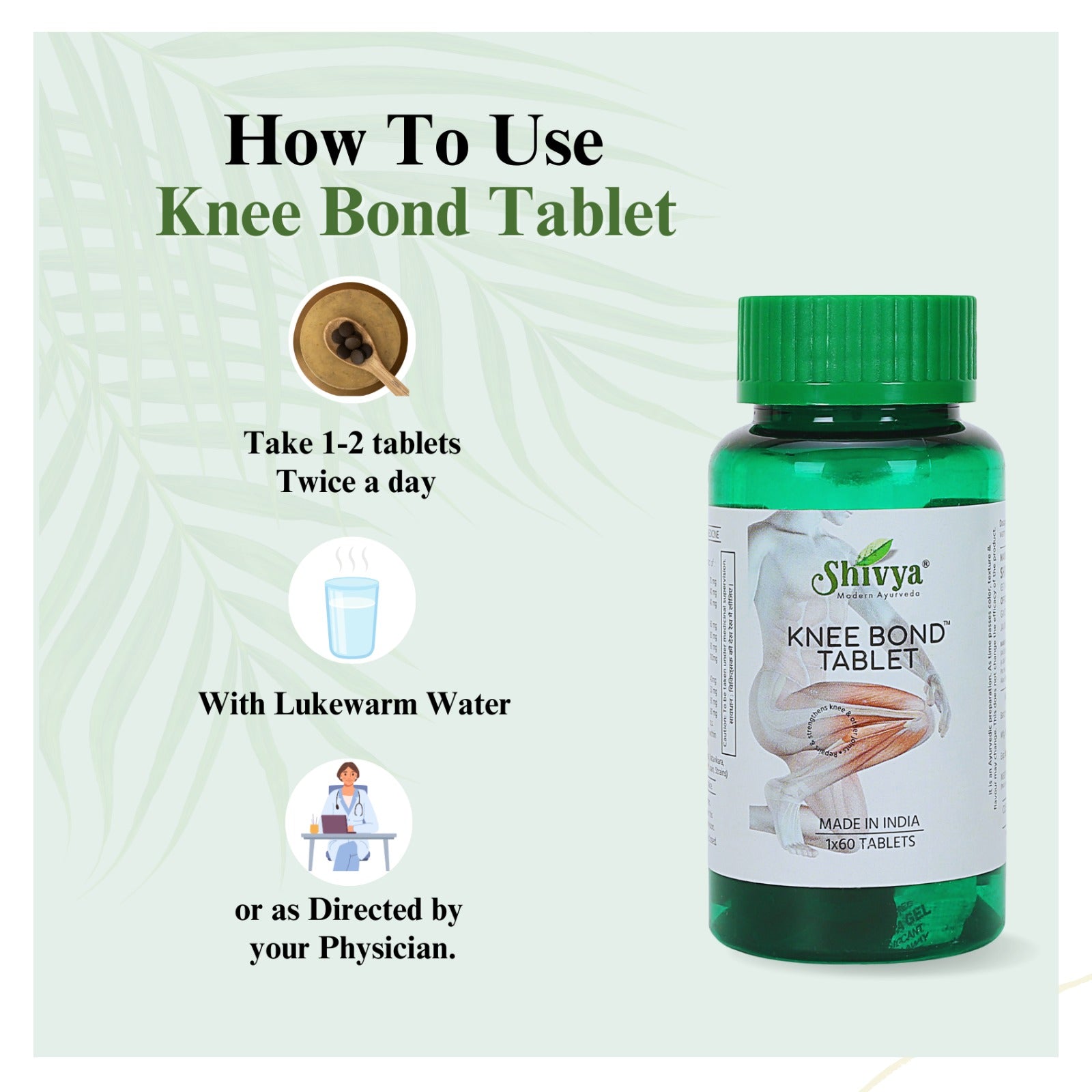 Shivya Ayurvedic Knee Bond, 60 Tablets