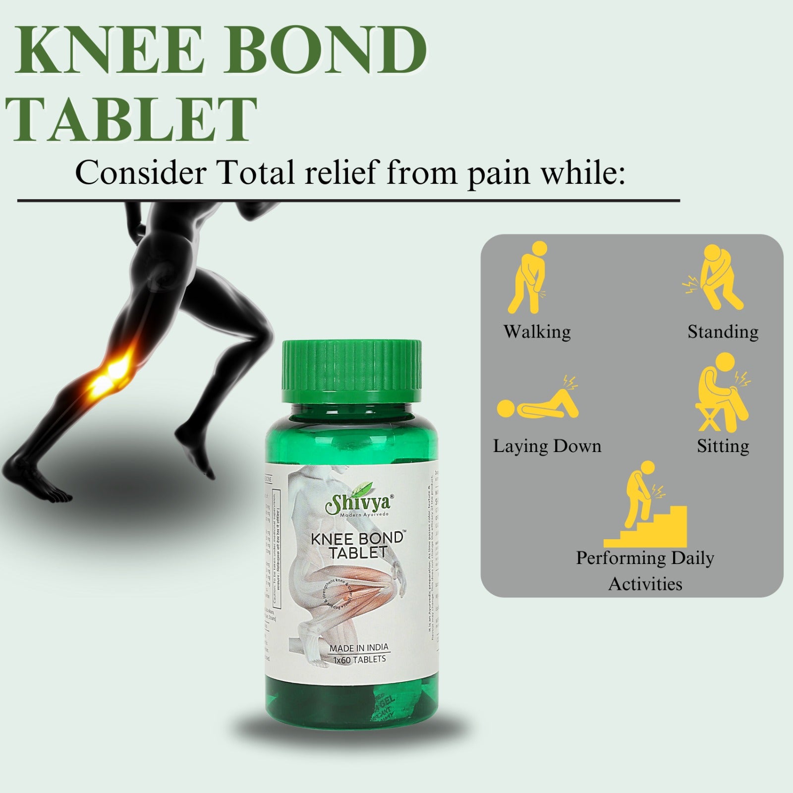 Shivya Ayurvedic Knee Bond, 60 Tablets