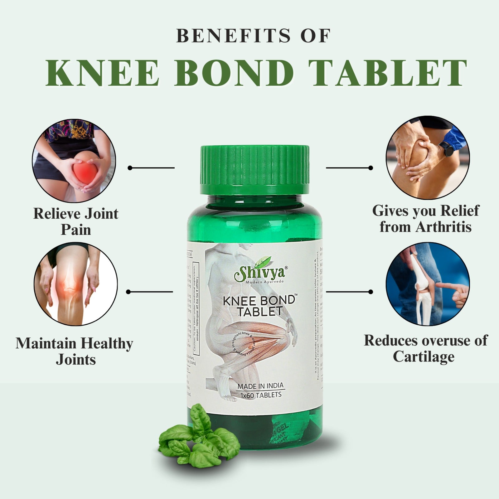 Shivya Ayurvedic Knee Bond, 60 Tablets