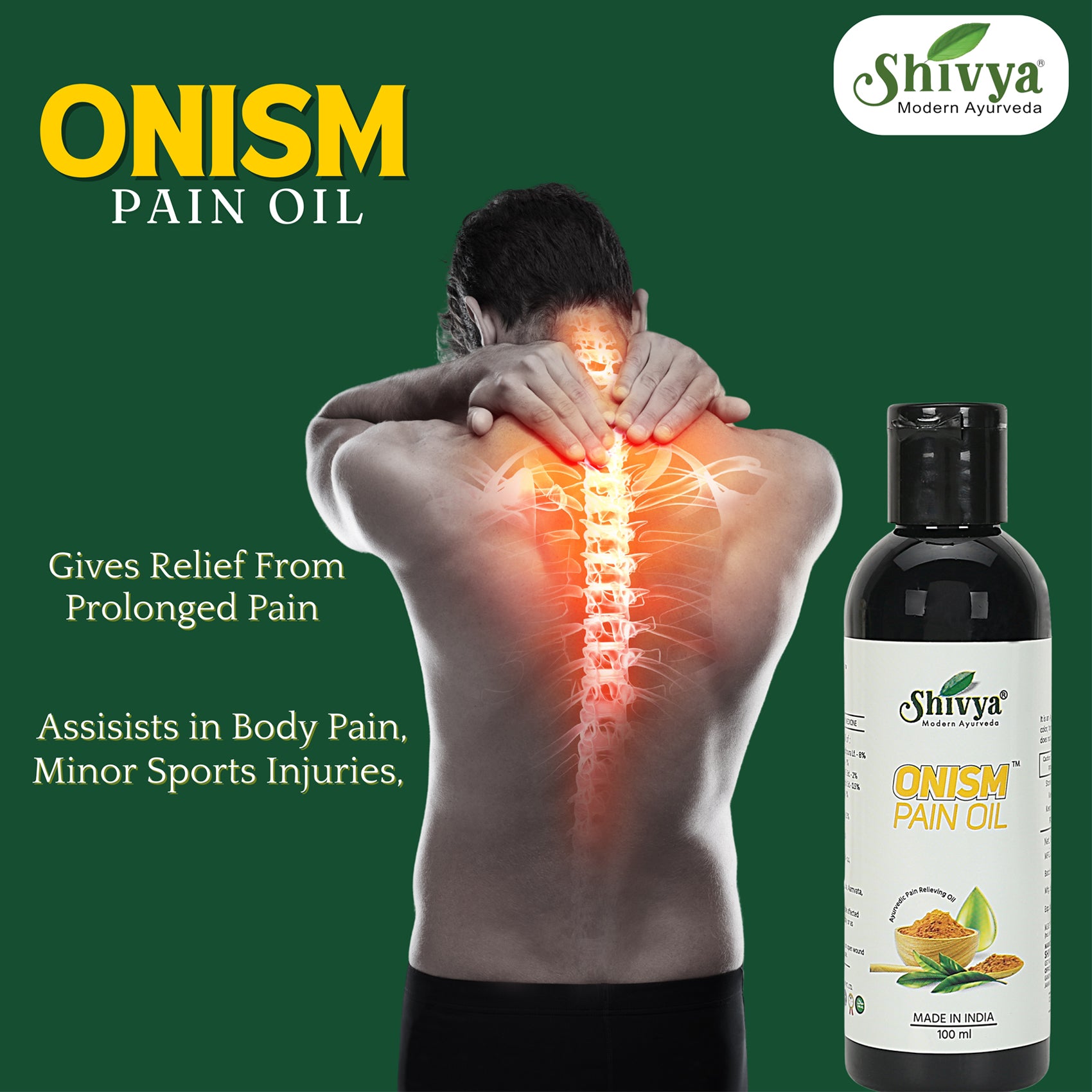 Products Shivya Ayurvedic Onism™ Pain Oil, 100ml x 2 (Pack of 2)