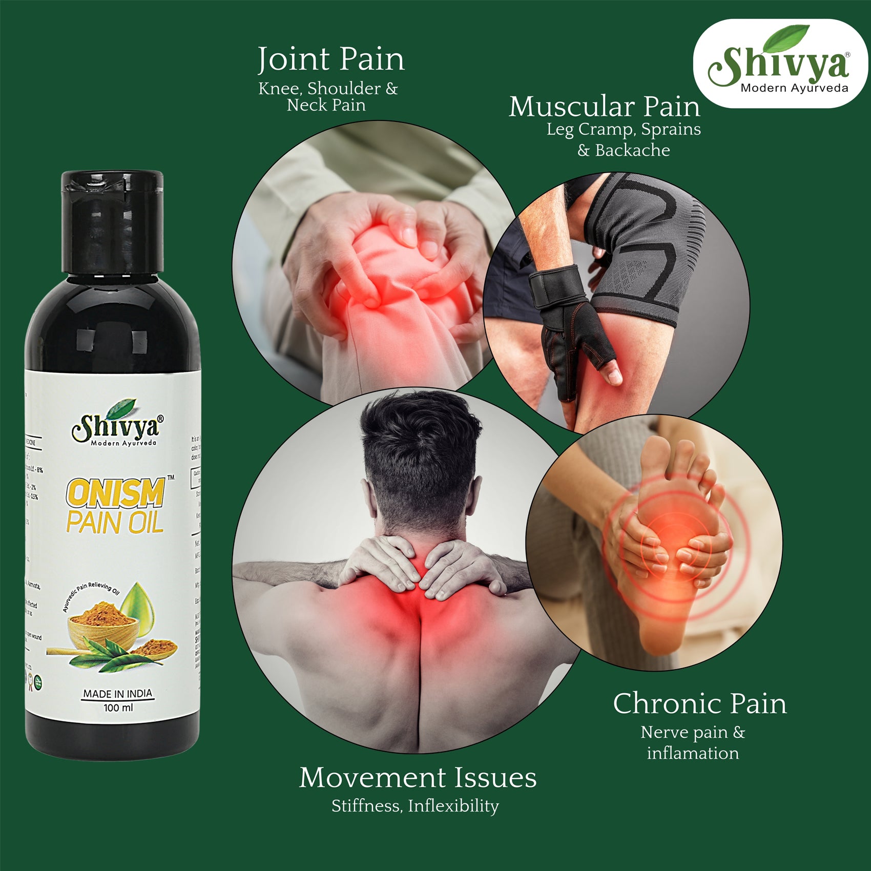 Products Shivya Ayurvedic Onism™ Pain Oil, 100ml x 2 (Pack of 2)