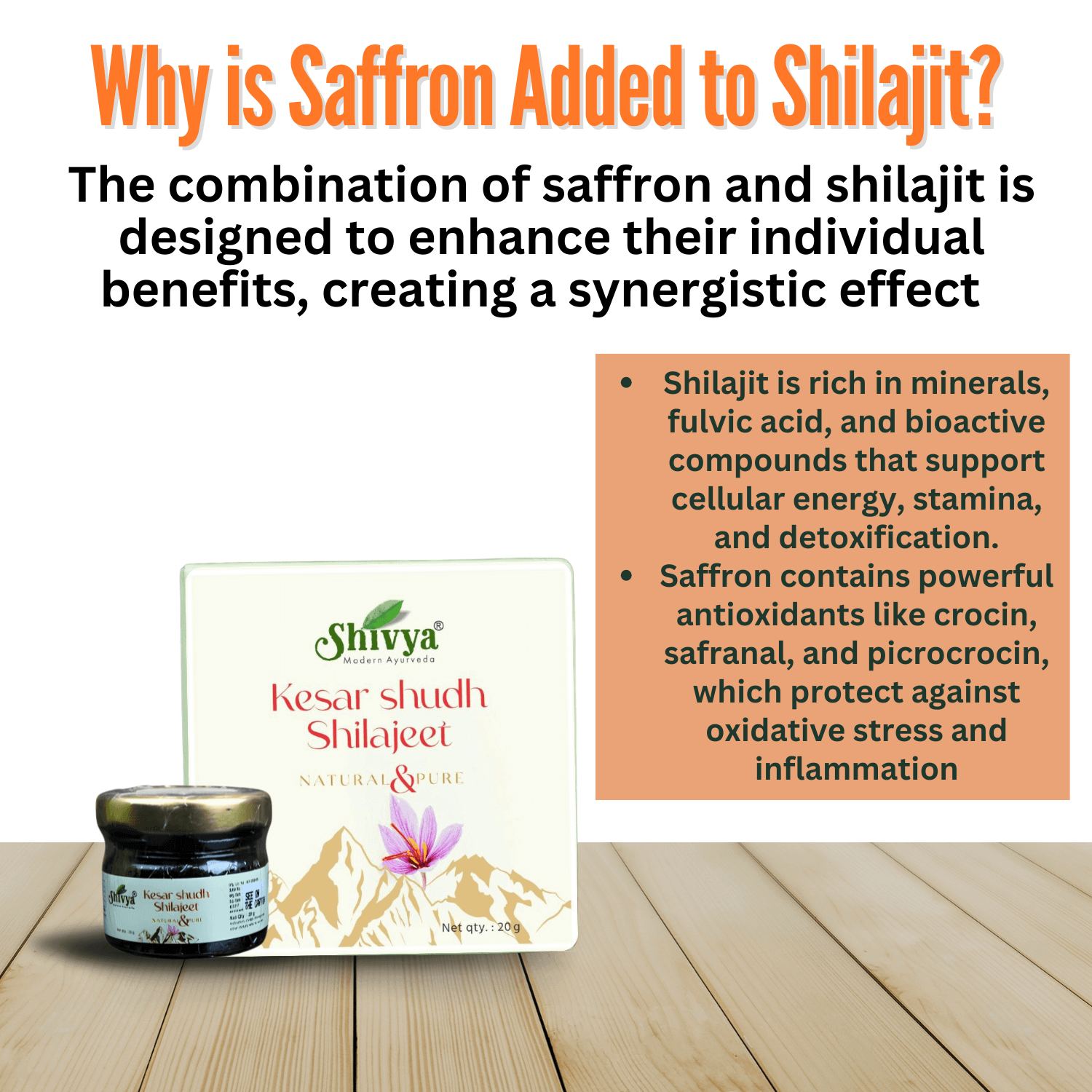 Shivya Ayurveda Kesar Shudh Shilajeet - Natural & Pure