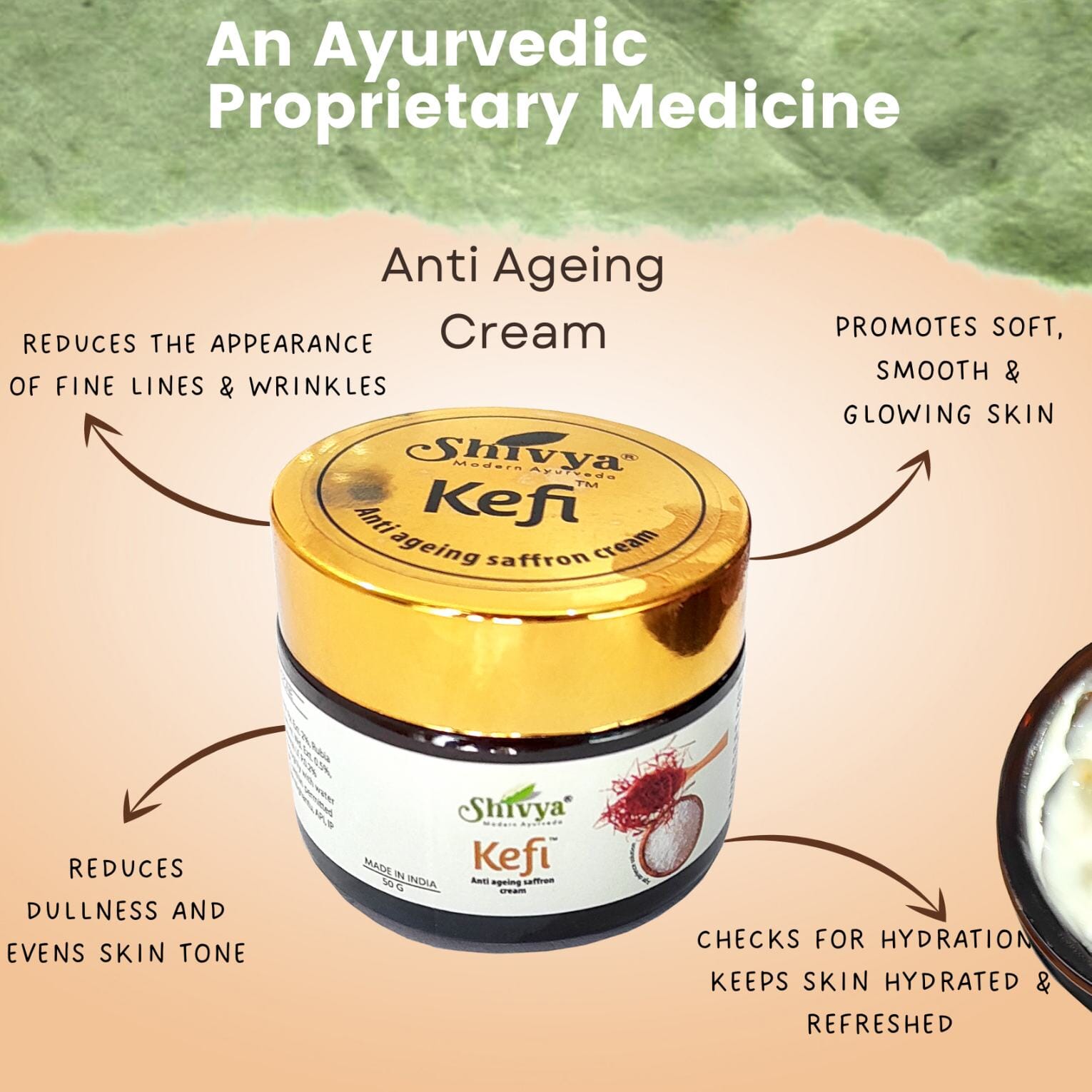 Shivya Ayurvedic Kefi Anti-Ageing Cream, 50g Shivyahealthcare 